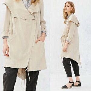 Silence + Noise Cream Trench Coat